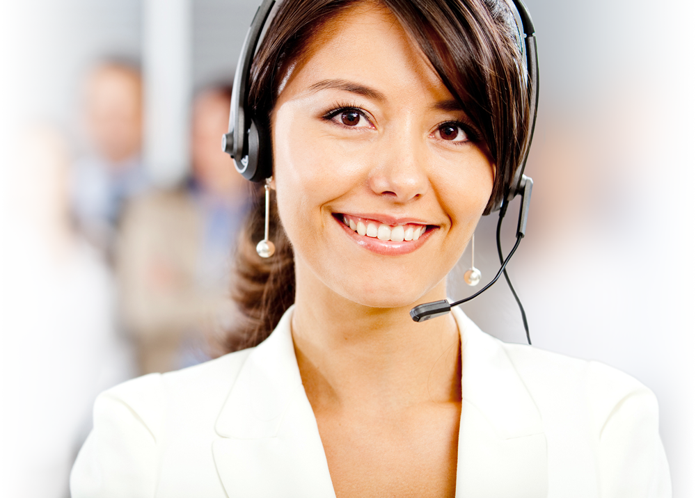 photo of a helpful call center agent